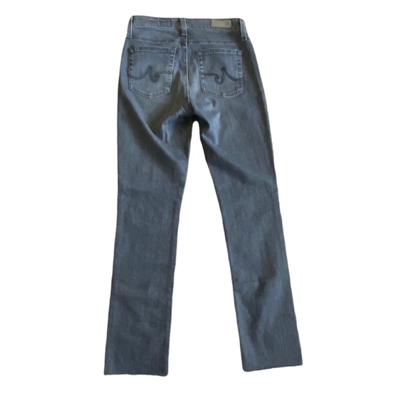 AG Adriano Goldschmied The Mari High Rise Straight Denim Jean 26 Gray Raw Hem - Picture 5 of 10